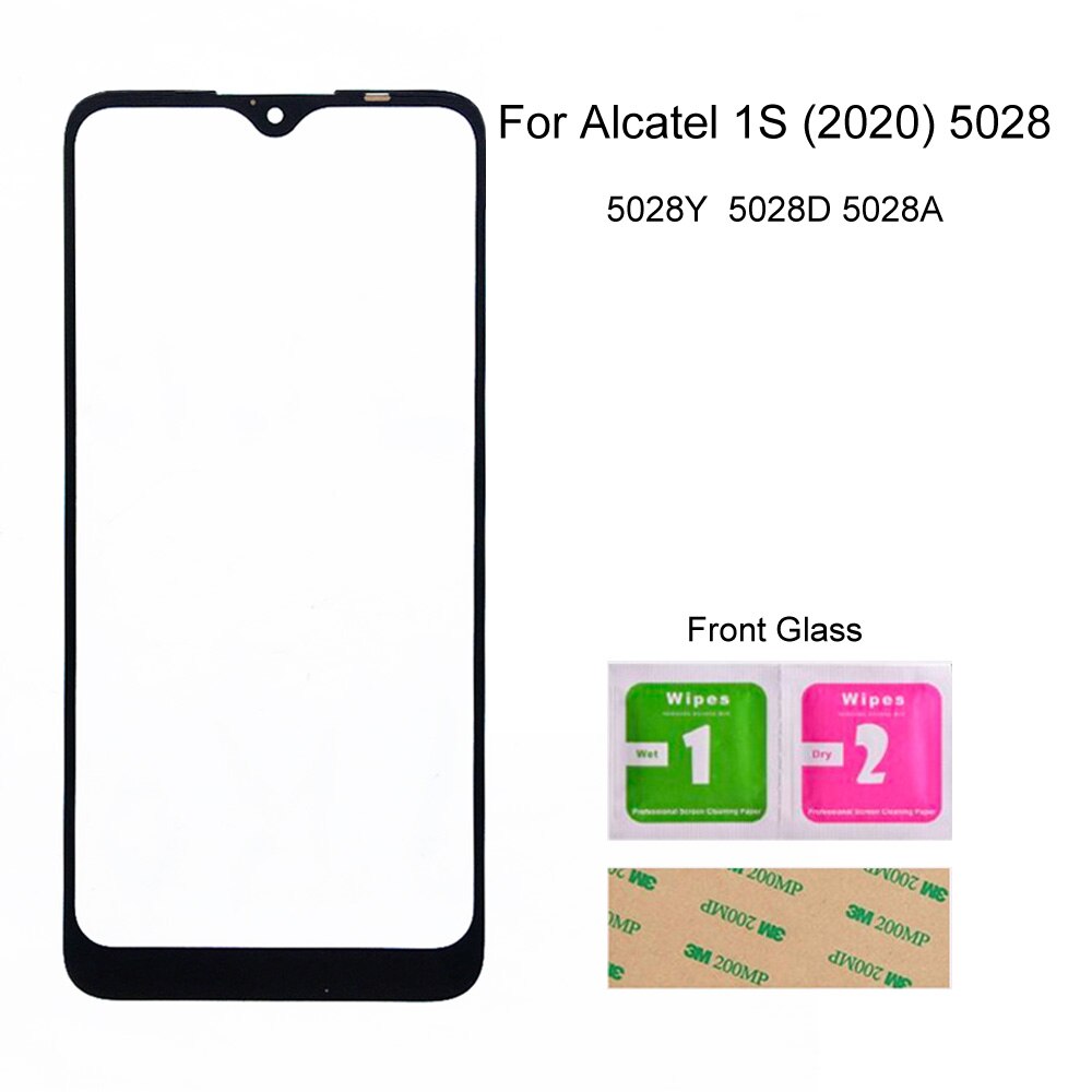 For Alcatel 1S 1SE ) Mobile Phone Touch Panel For Alcatel 1 SE S 5028 5030 Front Outer Glass Panel Repair (No Touch Screen): 5028 Black