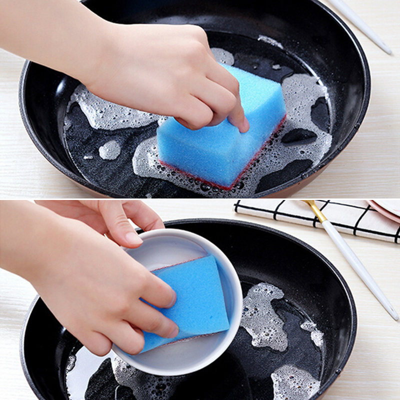 10 stk husholdnings magisk opvask vask rengøring svampe skrubbe skurepude køkken rent værktøj universal svamp børste sæt