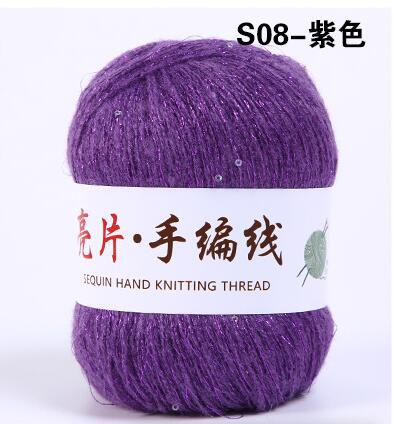 Paillettes de soie brillante 50g/boule, Angola, sentiments amoureux, fil de laine Mohair fin en peluche, laine Fine, crocheté à la main, matériaux de tricotage: S08