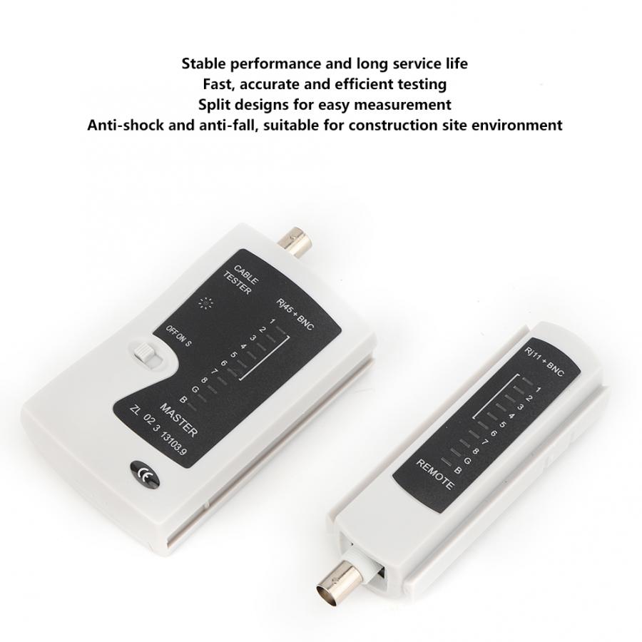 YG468B RJ45+BNC Cable Tester Fast Accurate Testing Network Phone Wire Test Tool Circuit Breaker Finder