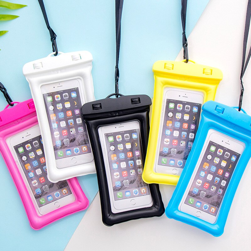 Waterproof Phone Pouch Drift Diving Swimming Bag Underwater Dry Bag Case Cover For Phone Water Sports Transparent Protector: Random