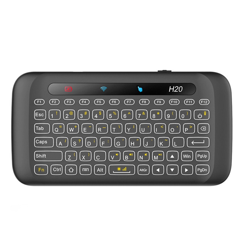 2.4GHz Mini Wireless Keyboard with Remote Mouse Combo Backlit Multi-Touch Touchpad,USB Rechargeable for Android TV Box Windows