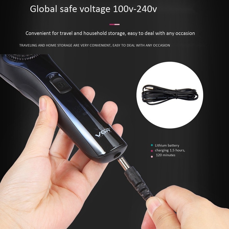 VGR V-080 profesjonalna elektryczna maszynka robić włosów robić brody dla mężczyzn strzyżenie maszyna robić cięcia głowy krawędzi maszynka regulowana