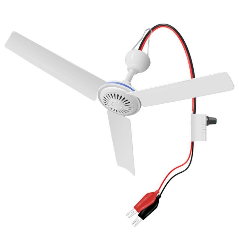 12V-85V 19.6" 6W Ceiling Fan Air Cooling Adjustable Speed Hanging Fan for Bed Home Camping Outdoor Tent Barbecue Picnic: cable length 800cm