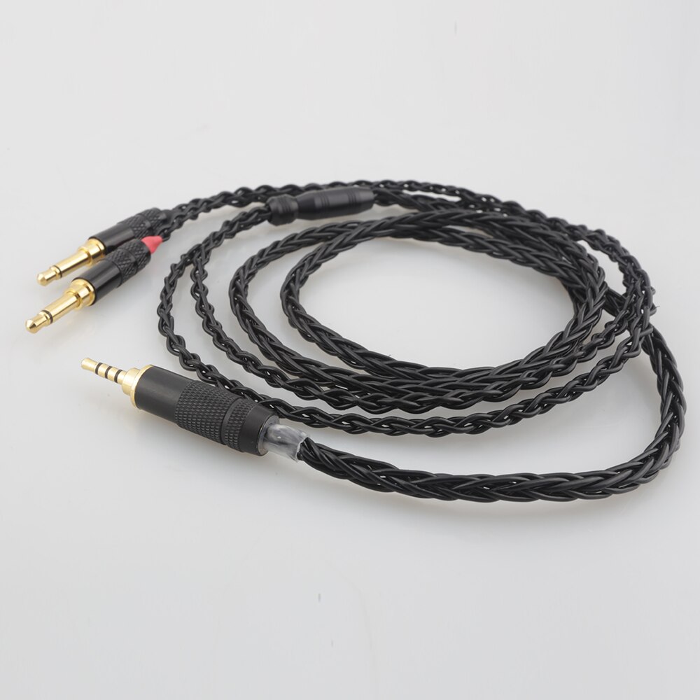 Audiocrast 8 Cores 2.5/3.5MM/4.4mm Balanced Upgrade Cable for Denon AH-D7200 AH-D5200 d9200 Headphone