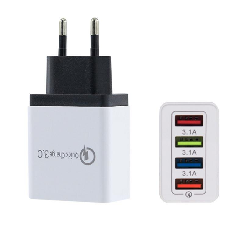 5V3A Multi-Port Travel Charger 4U Intelligente Opladen Hoofd Mobiele Telefoon Opladers 4USB Mobiele Telefoon Oplader