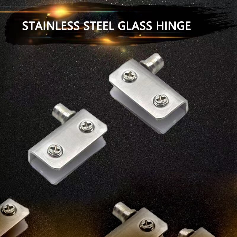 Multifunctional stainless steel glass hinge glass display cabinet door upper and lower door clamp hinge cabinet door hinge tool