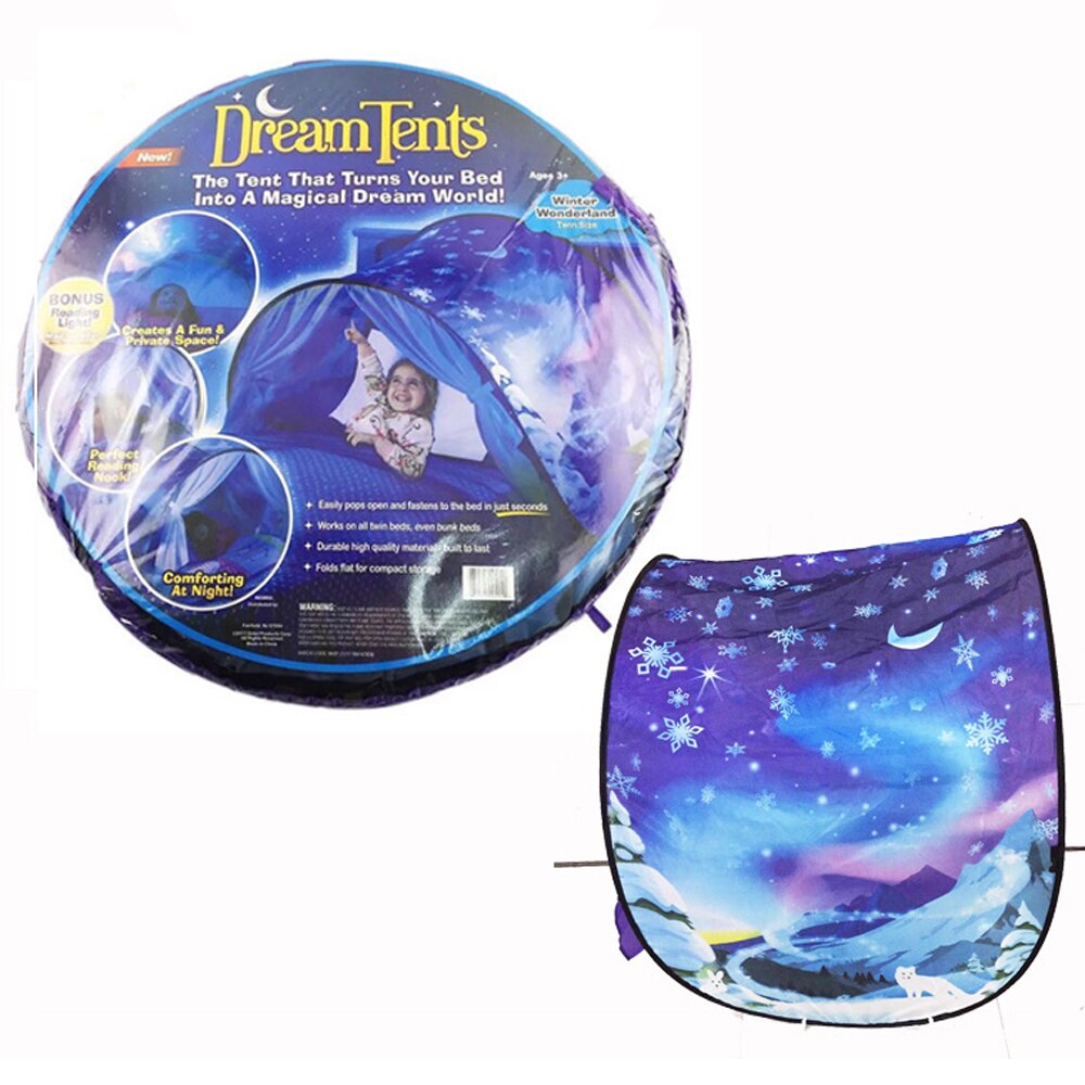 freundlicher Traum Bett Zelte Lagerung Tasche für freundlicher Nacht Schlafen Faltbare Pop hoch Matratze Zelt Spielhaus Spielzeug Bett Moskito Netz