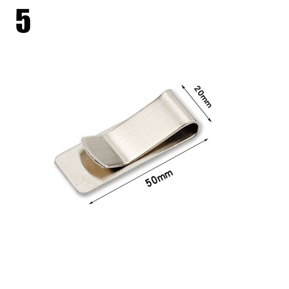 1Pc Metal Leather Brass Pen Holder Stainless Steel Pencil Clip Vintage Dairy Notebook Pen Holder Spiral Loose Leaf Memo Clip: 5 20X50mm
