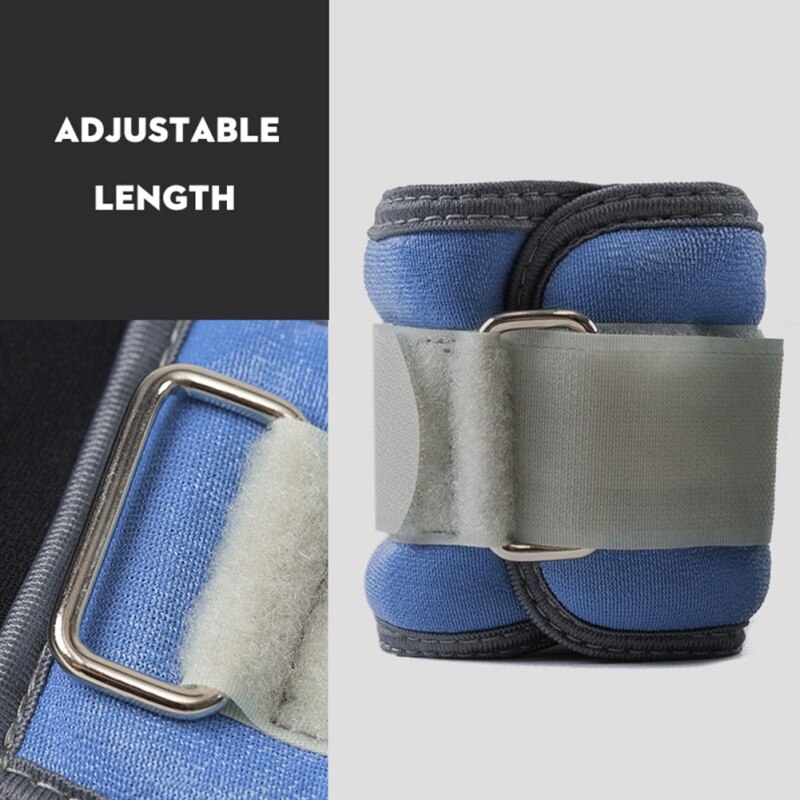 1 Pair 0.5kg-1.5kg Adjustable Leg Ankle Wrist Sand Bag Weights Strength Fitness Equipment Training Sandbag Wraps