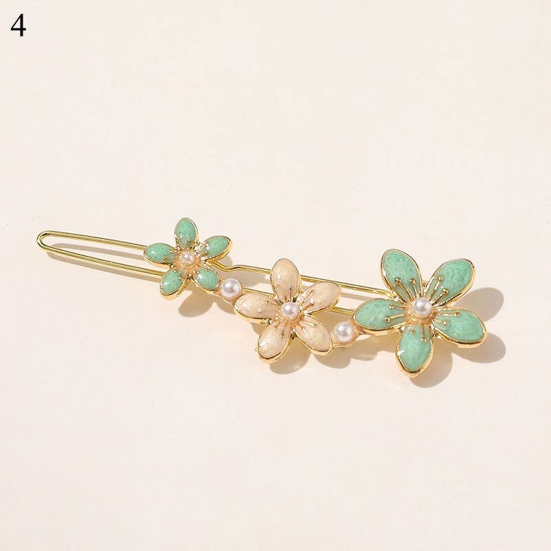 Vintage coloré perle épingles à cheveux géométrique papillon fleurs étoiles lune style pinces à cheveux doux coréen Barrette cheveux accessoires: 4