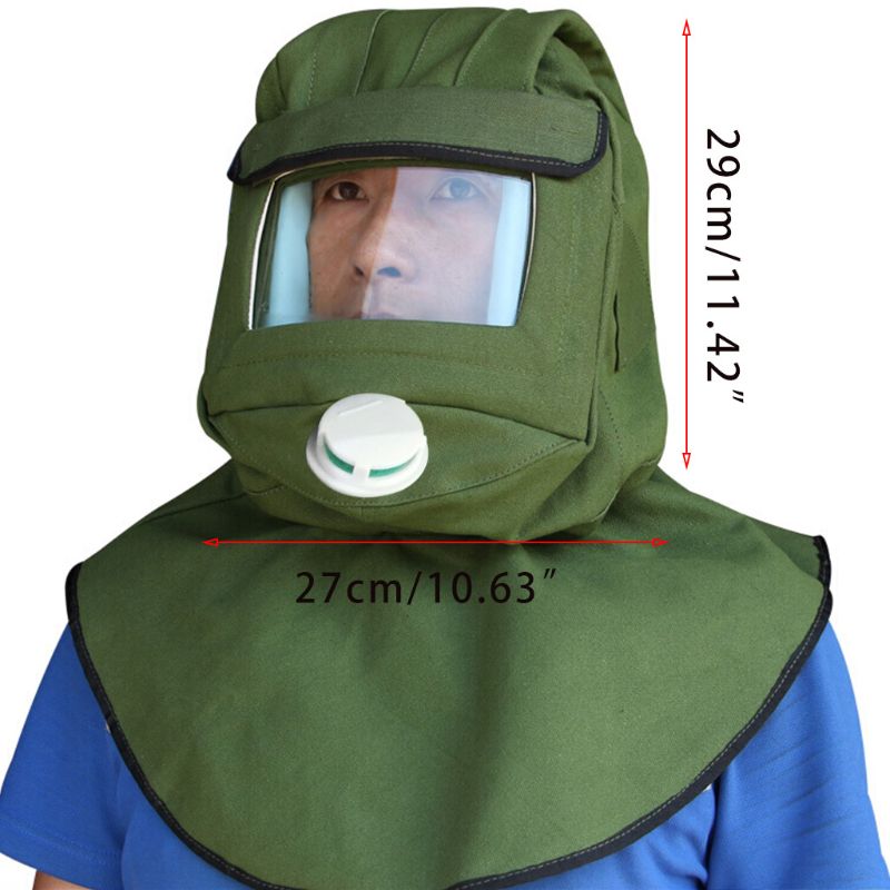 Veiligheid Zandstraal Helm Zand Blast Kap Protector Masker Voor Zandstralen Slijpen X3UF