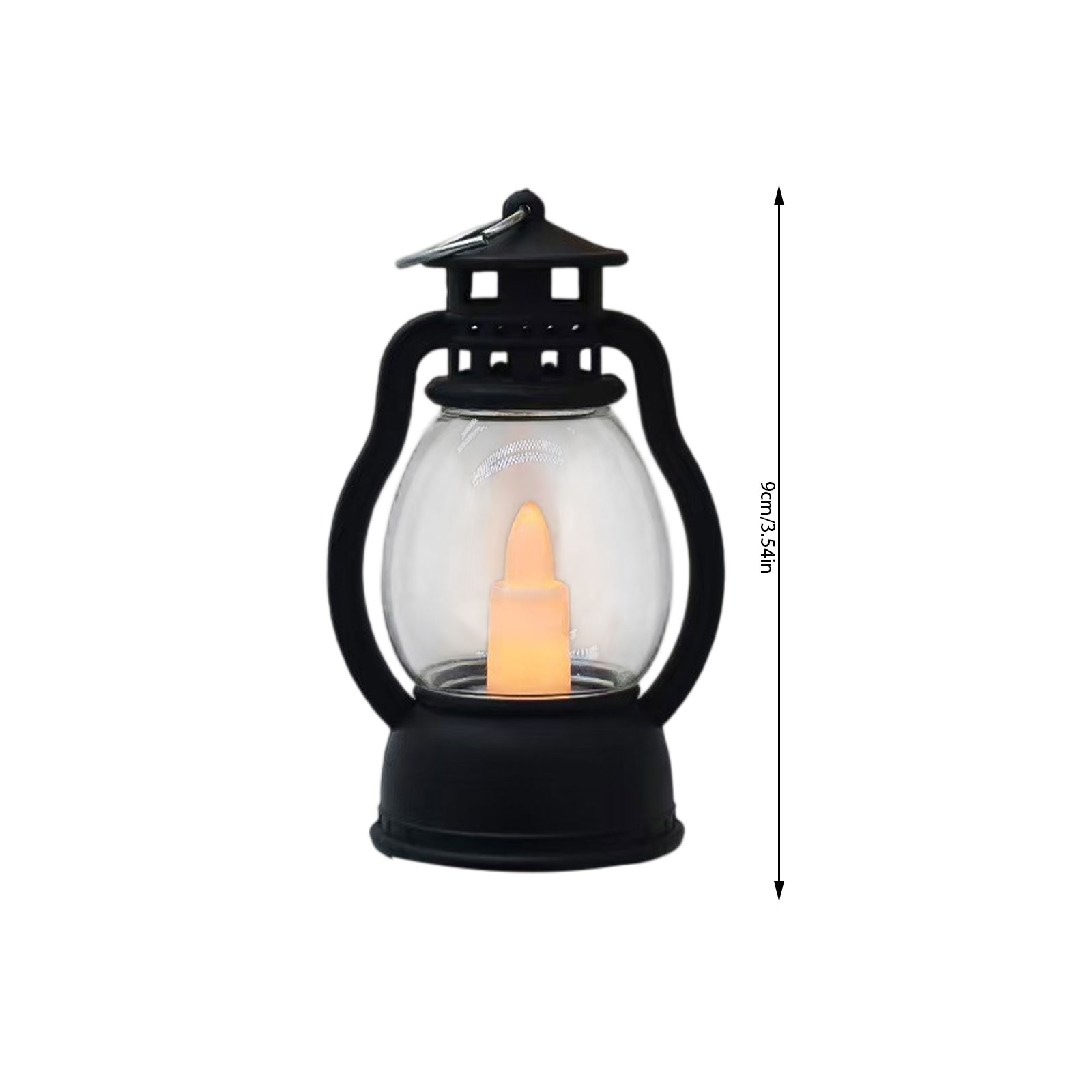 Halloween Christmas Candle Lamp - Electronic Candle LED Light Retro Pony- Lantern- Portable Bar Festival Atmosphere Lig