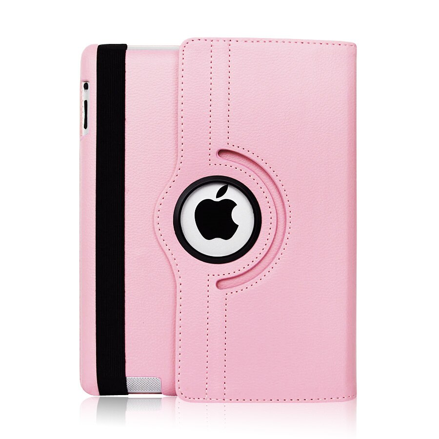 Ipad Case Cover Voor Ipad Air 2 Case Voor Ipad 9.7 Air 1 Cover 5 6 5th 6th generatie Case 360 Graden Draaien Leather: pink