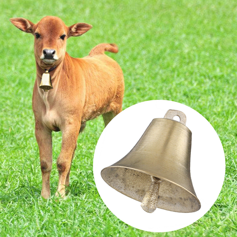 Cascabeles de cobre grueso para ganado, ovejas y caballos de vaca, antiguo, para evitar la pérdida de cascabel de aleación de Zinc, 1 unidad