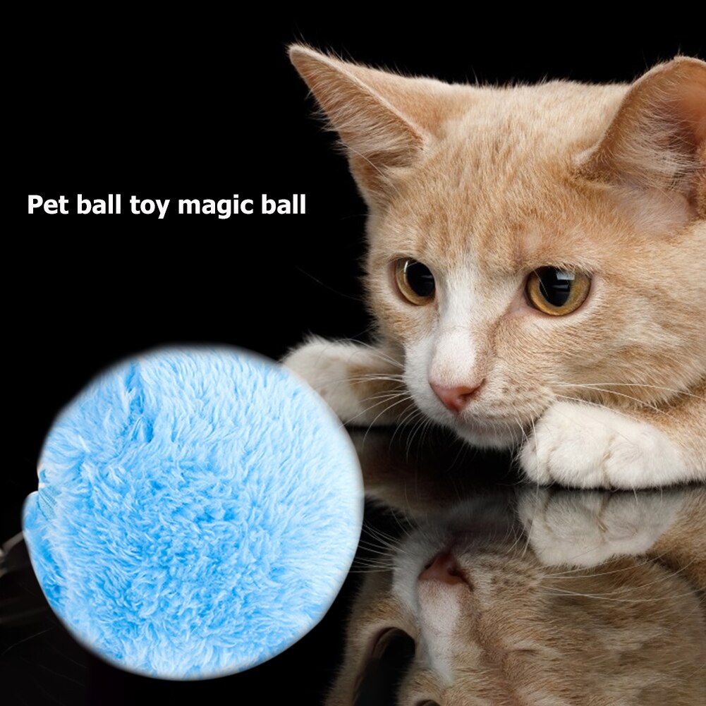 5pcs Magic Roller Ball Battery Powered Pet Electric Automatic Chew Plush Toys Dog Cat Interactive Funny Rolling Toys