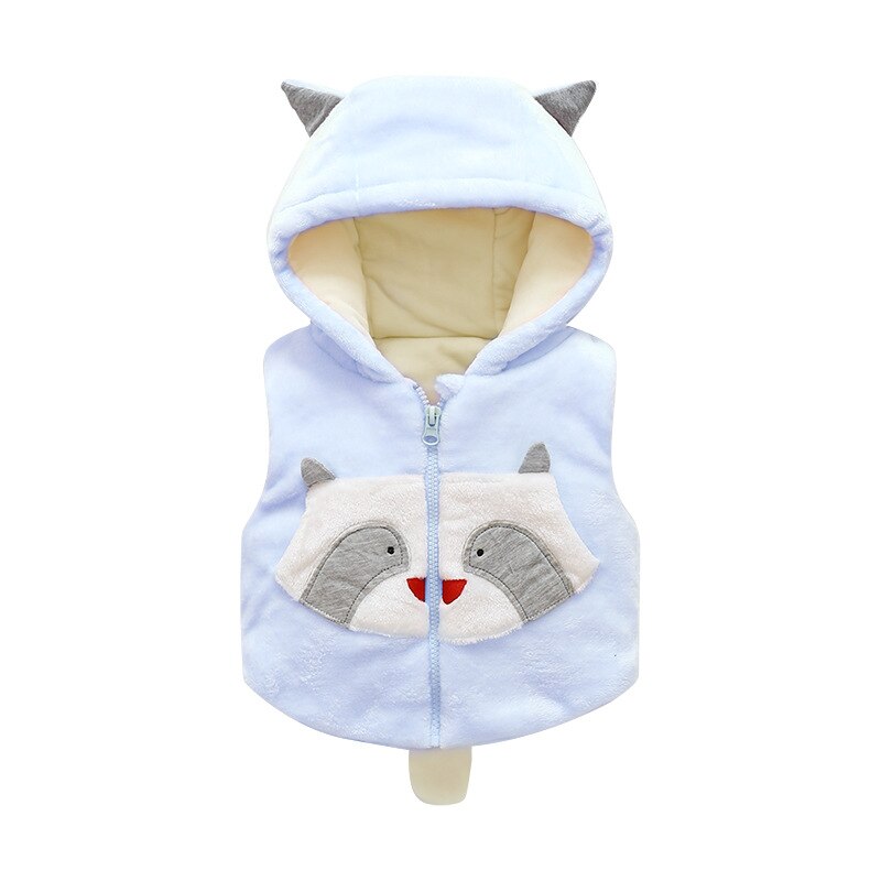 automne hiver bébé polaire gilet dessin animé chat épaissir coton bébé fille gilet enfant en bas âge garçons veste sans manches
