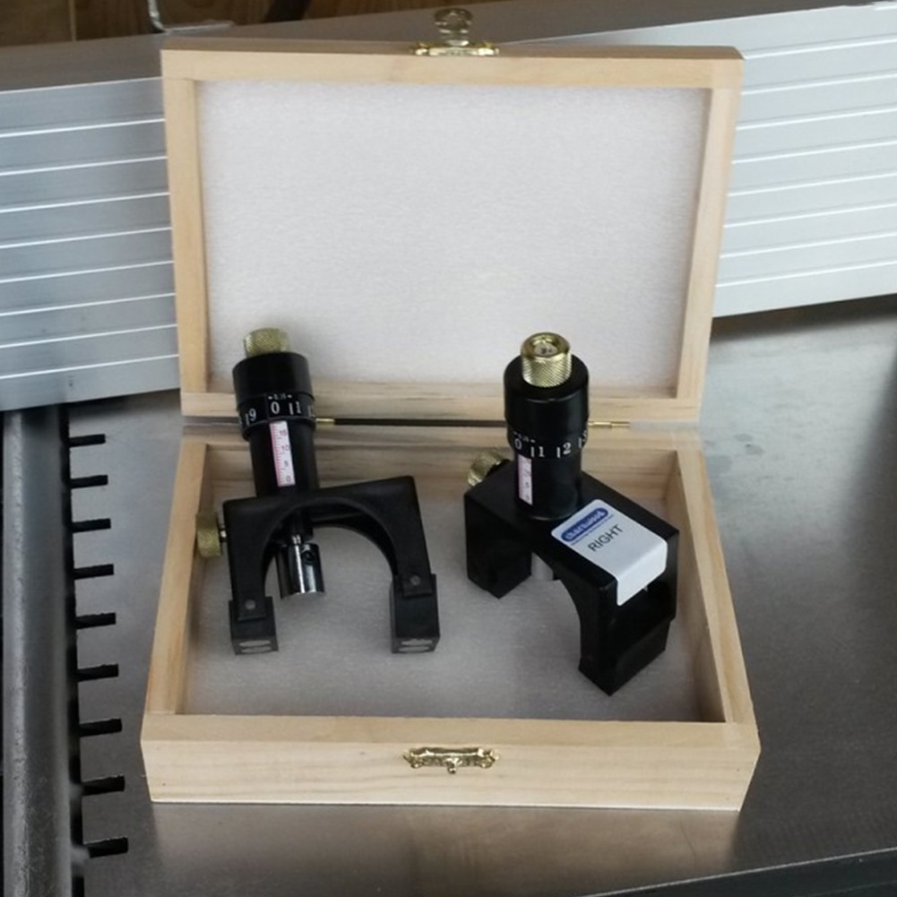 2pcs Jig Gauge Woodworking Tool Correct Jointer Setting Mounting Planer Calibrators Magnetic With Box Measuring Accurate