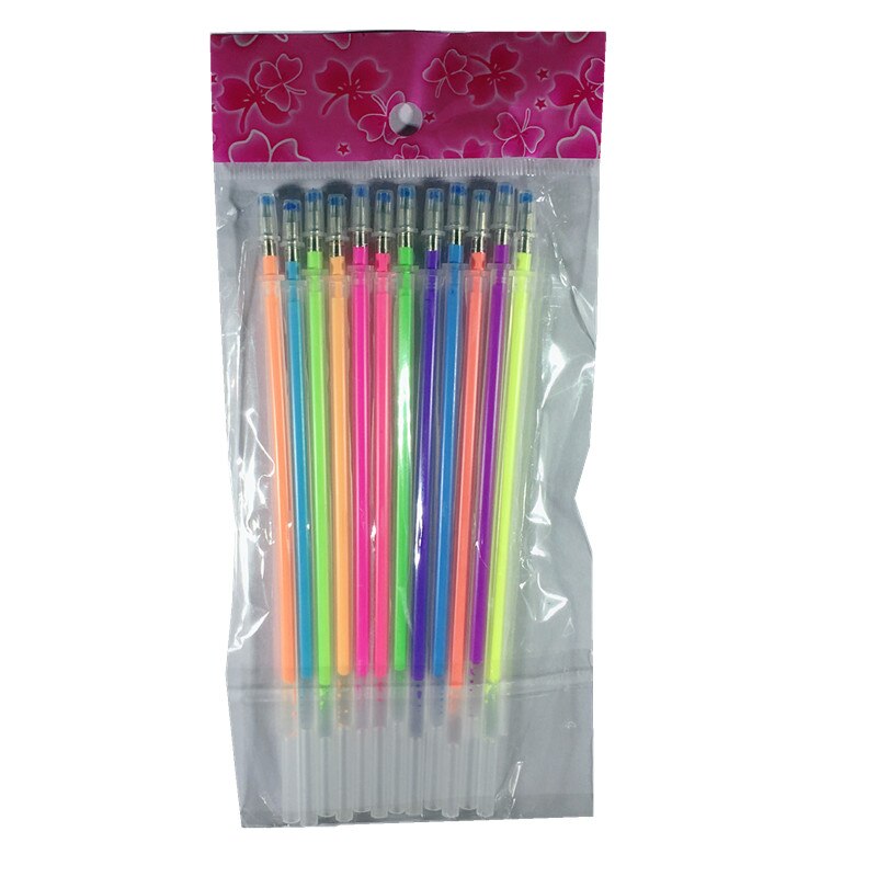 12Pcs/Set Gel Pen Colors Refill Office Highlight Pen Refill Colours Ink School Stationery Writing Tool School Supplies: 2