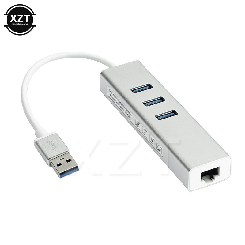 USB 3.0 Ethernet Adapter met 3 Poorten USB 3.0 HUB rj45 Gigabit Ethernet Lan 10/100/1000 Mbps netwerkkaart voor Macbook Laptop