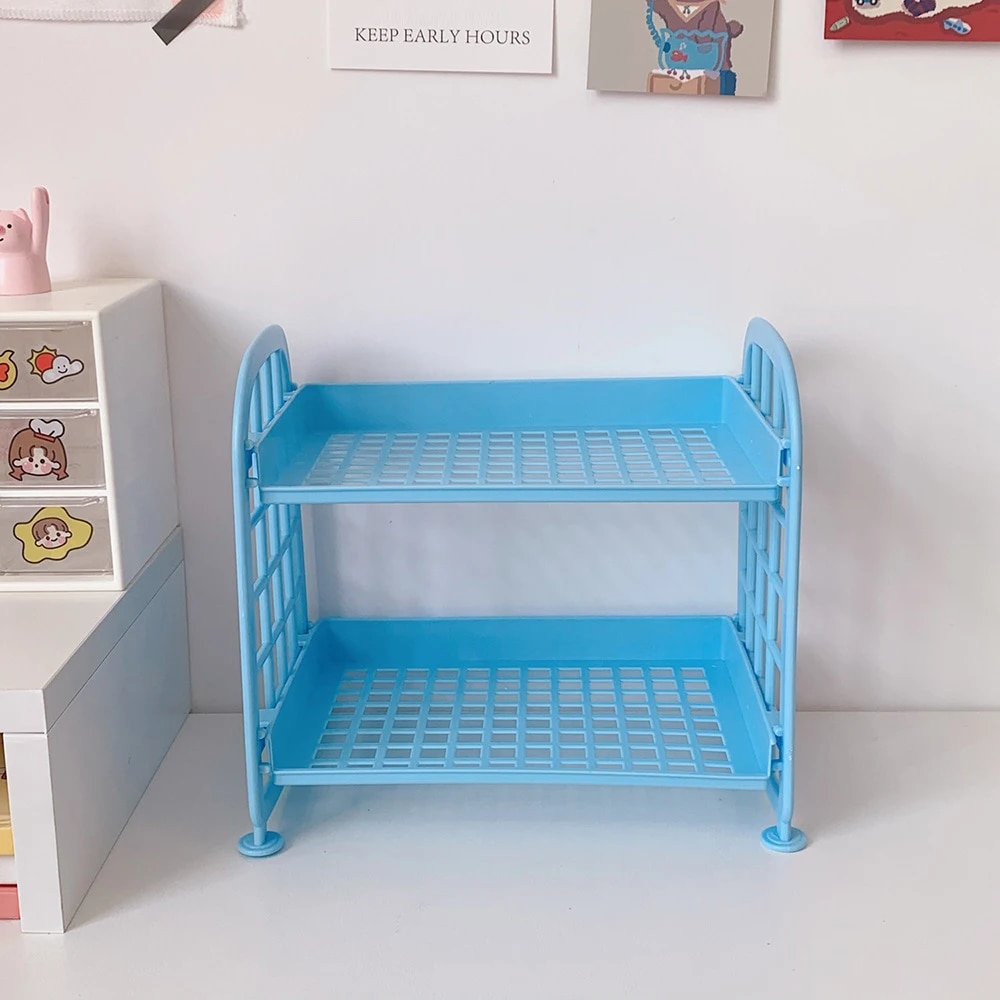 1PC High Appearance Horizontal Desktop Storage Shelf Simple Multi-storey Dormitory Storage Shelf Computer Office Available