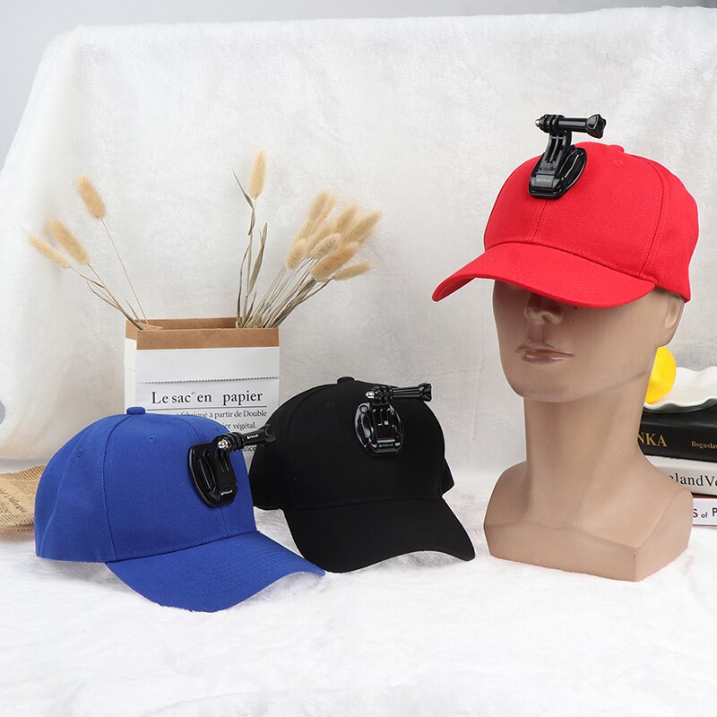 Chapeau de caméra de sport casquette réglable avec vis et socle de Stent J pour GoPro Hero 6/5