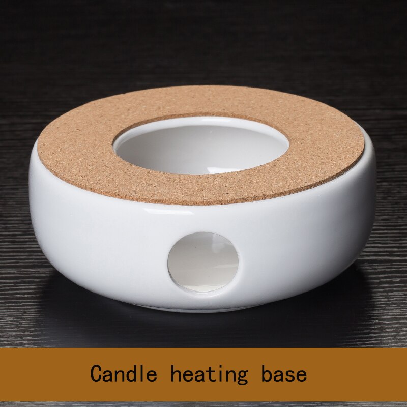 Tetera de flores resistente al calor, base de cerámica de calefacción, juego de té de flores con vela, estufa de té , base de aislamiento: Default Title