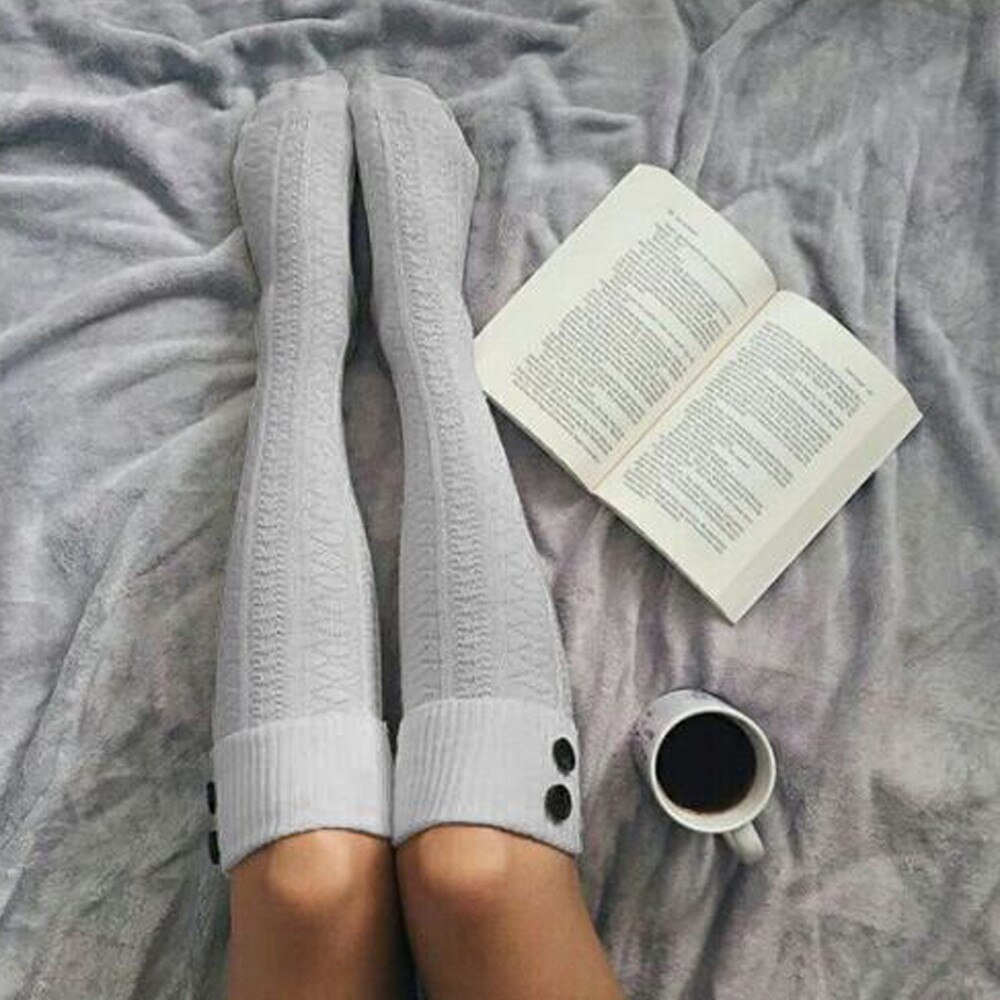 Girls Ladies Women Thigh High OVER the KNEE Socks Long Cotton Stockings Warm long socks Ladies medias de mujer