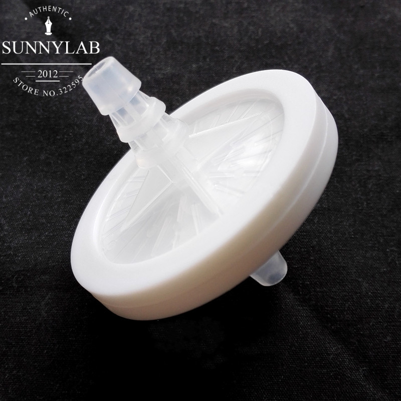 Filtro de aire desechable con membrana de PTFE hidrofóbica, 50mm, 0.22um, para laboratorio, cultivo biológico, Etc., 5 unids/lote