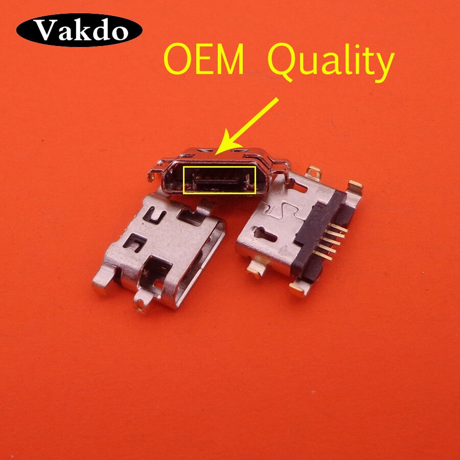 50 pièces/lot Micro mini USB Port de charge prise connecteur pour Lenovo A708t S890/pour Alcatel 7040N/pour HuaWei G7 G7-TL00