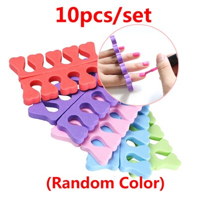 5/10/30/50 stk tåseparatorer finger fod svamp fingerpleje blød gel uv polish manicure pedicure nail art værktøjer: Lysegrøn