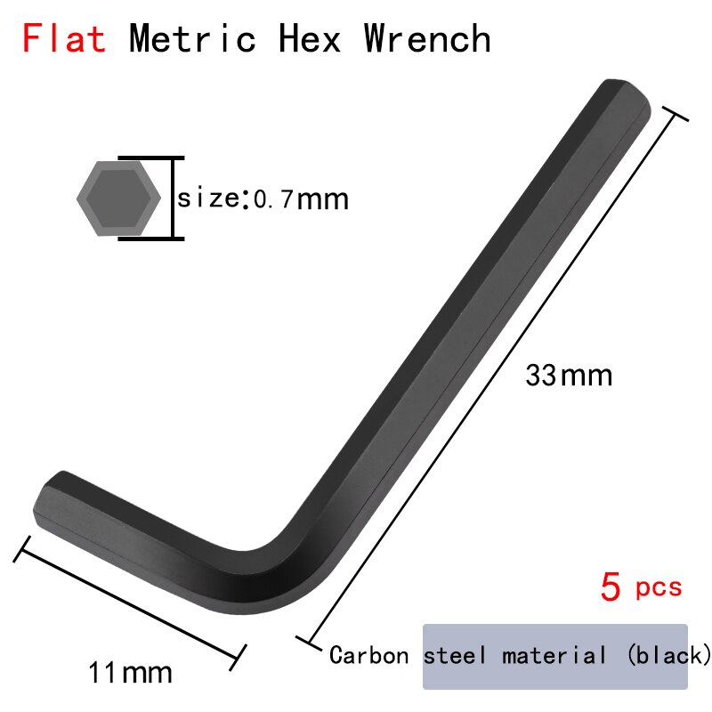 S2 Allen Key L Type Extended Hexagon Wrench Single Hexagon Socket Screwdriver Set 1.5/4/5/6/8/17mm: Brown