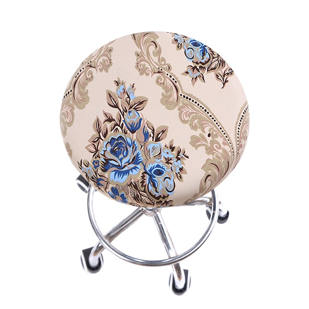 Ronde Stoel Cover Barkruk Cover Elastische Seat Cover Stoel Protector Effen Kleur Thuis Stoel Hoes Spandex: 15