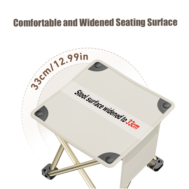 Sgabello pieghevole portatile da esterno Sgabello pieghevole da campeggio Escursionismo Spiaggia Viaggi picnic Sedile da pesca Strumenti picnic ultraleggero
