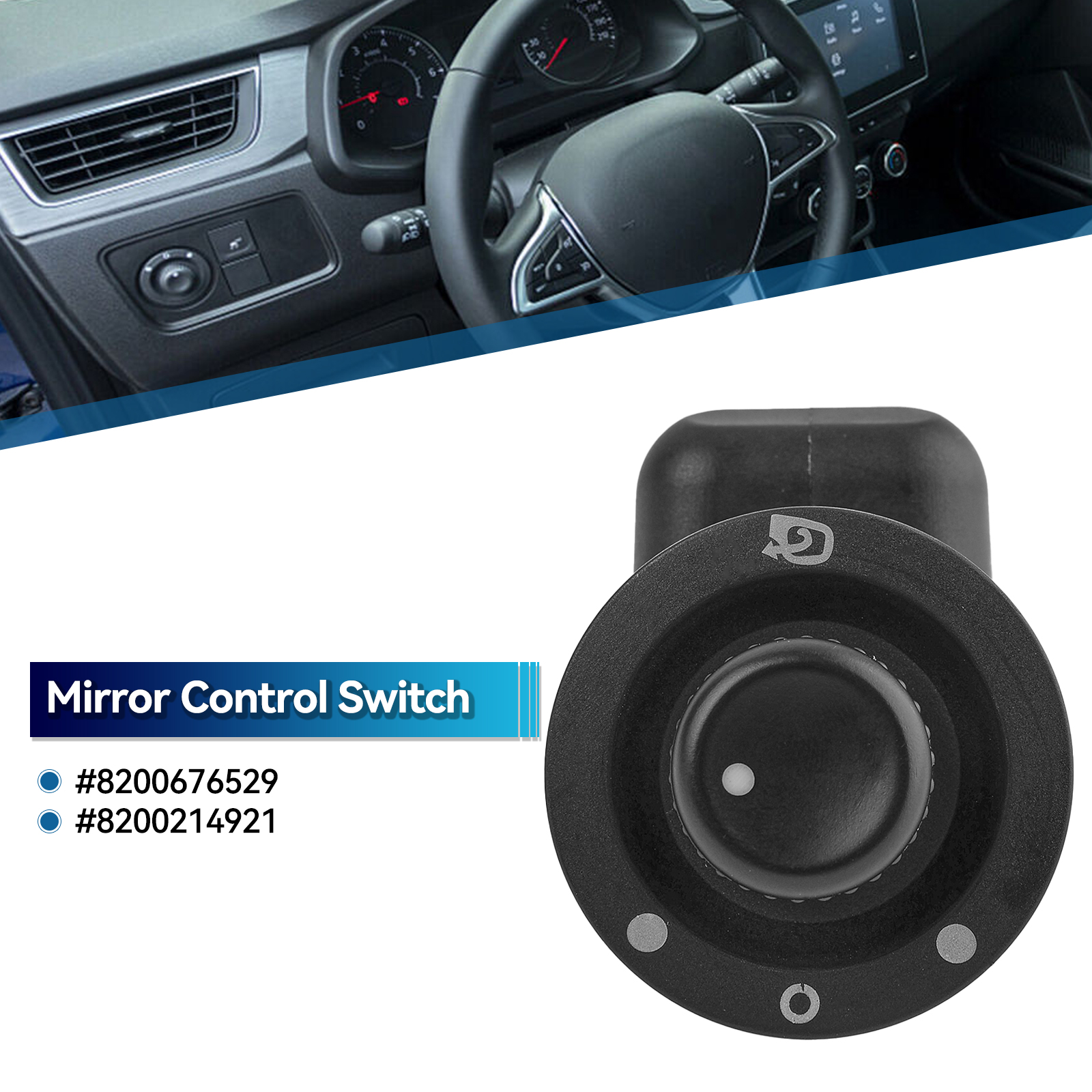 Botón de interruptor de control de espejo retrovisor eléctrico eléctrico 8200676529 8200214921 Repuesto para Renault Clio Mk4 Modus Captur