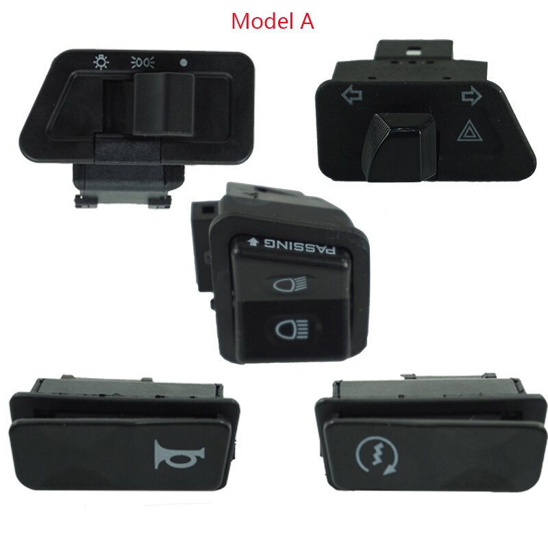 Démarreur klaxon moto | Commutateurs de moto, variateur de phare, Double lumière de Flash, bouton simple pour GY6 50cc 125cc 150cc Scooter à cyclette: Model A