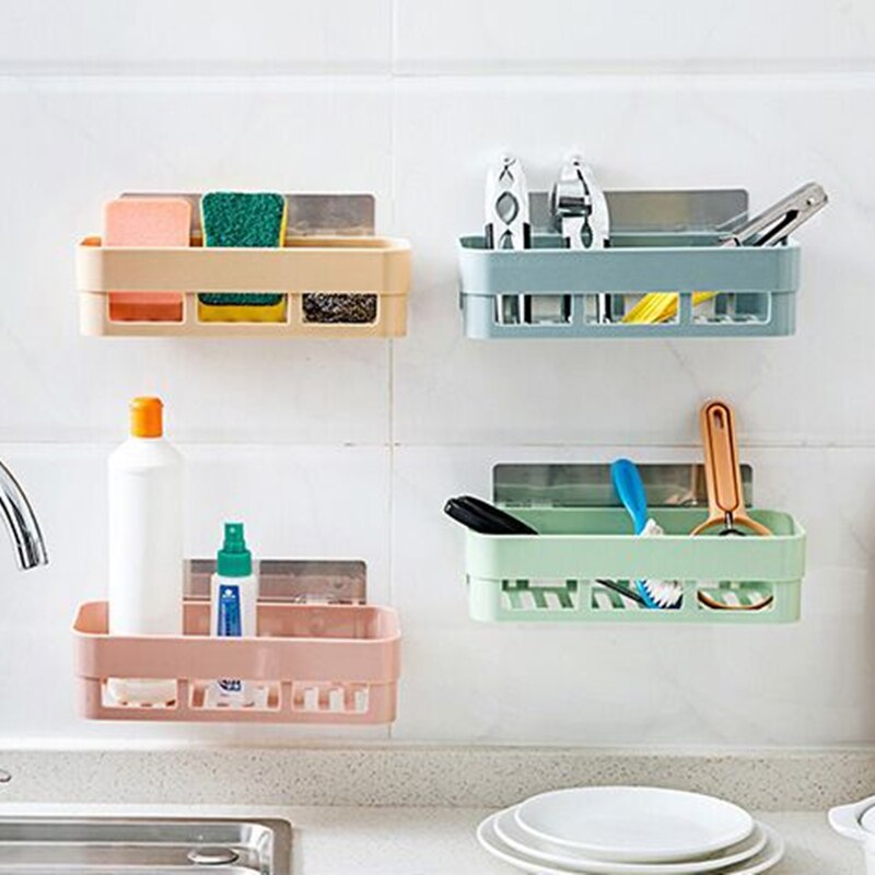 Suction Cup Wall-Mounted Kitchen Rack Bathroom Storage Rack Toilet Corner Toiletries Storage Rack