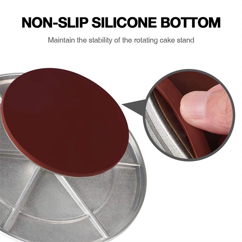 8-12 Inch High Cake Turntable Platform Aluminum Alloy Rotating Baking Stand Decorating Tools Mould Scale Maker Dessert