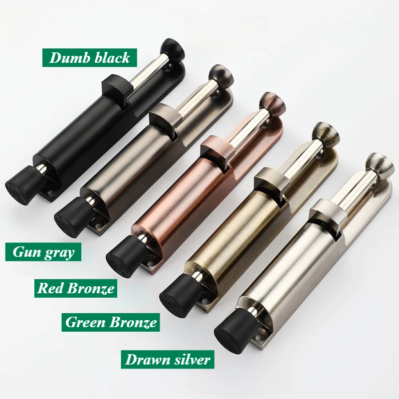 Telescopic Door Stopper Spring Loaded Heavy Duty Stopper Metal Adjustable Position with Foot Brake Wedges for Door Bottom Seam