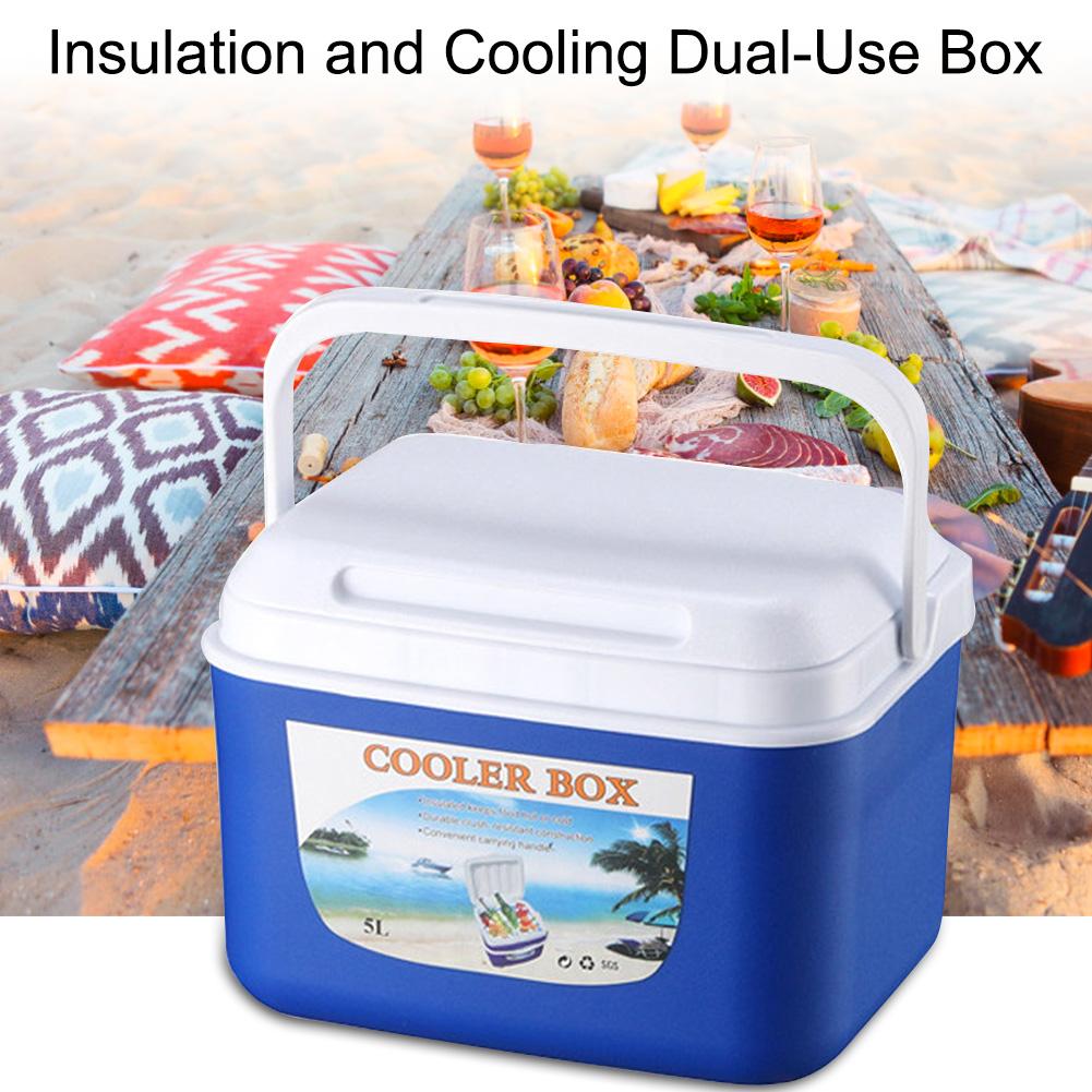 Draagbare 5L Outdoor Auto Isolatie Koeling Dual-Gebruik Voedsel Doos Incubator Voedsel Opslag Koude Doos Vissen Koelbox Picknicks vissen