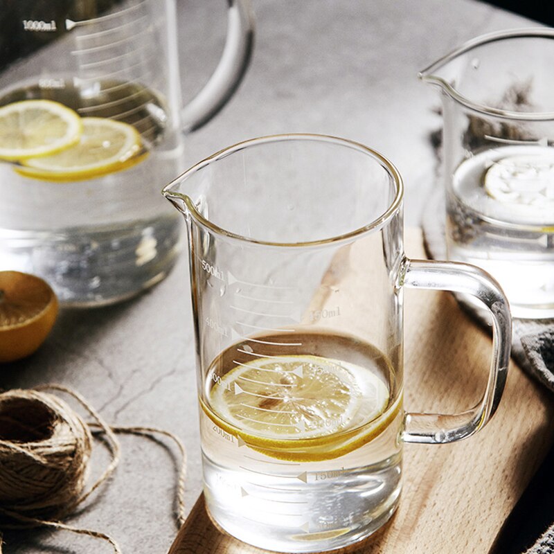 250Ml/500Ml/1000Ml Hoge Borosilicaatglas Maatbeker Kruik Duidelijk Melk Cup Voor Bakken Koken keuken Accesssories