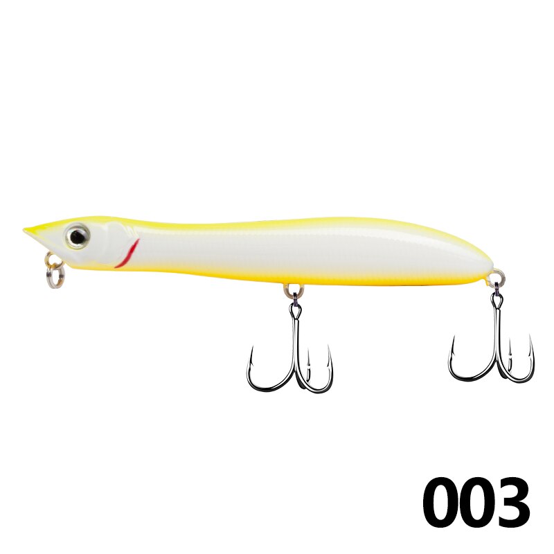 Bassland PATCHINKO 100 Popper & señuelo para pesca con lápiz cabeza de serpiente Wobblers artificiales 100mm/140mm 9,5/26g cebos duros, aparejos de pesca: 003 / 100 mm