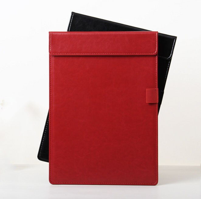A4 A5 porte document de en cuir fichier dossier papier stockage bureau d'affaires fournitures de classement scolaire avec Insertion de stylo