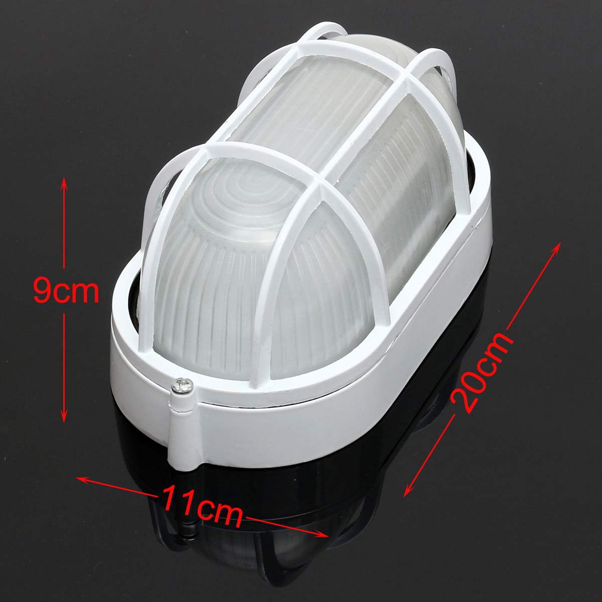 Oval Round Explosion Proof Light Vapor-proof Sauna Steam Room Light Lampshade Metal Guard Explosion-proof Light Lamp Bulb
