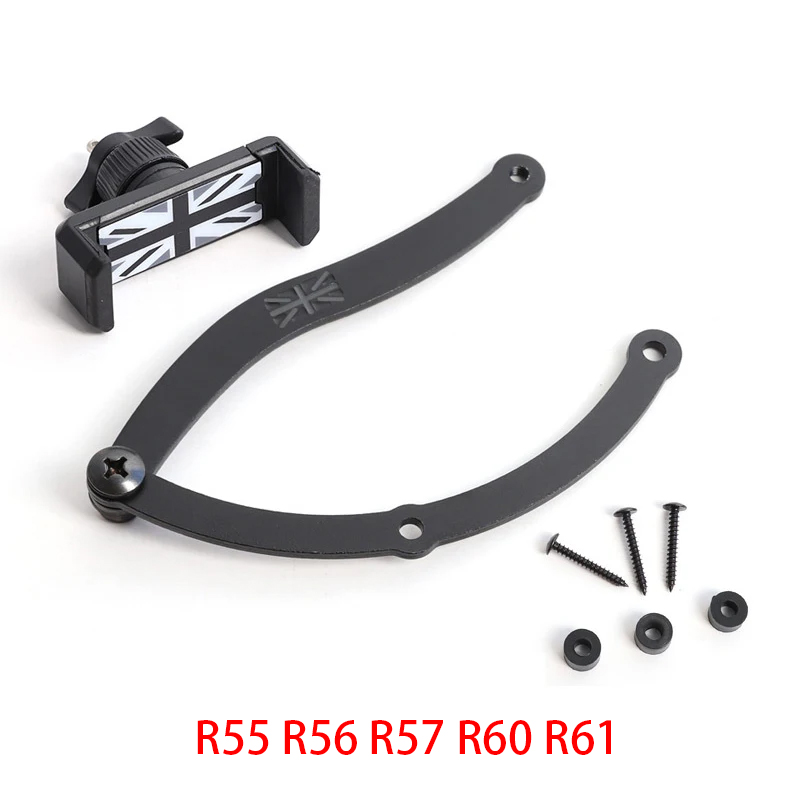 Support de téléphone pour voiture, support de téléphone pour MINI Cooper R50, R52, R55, R56, R57, R60, F54, F55, F56, F57, F60, , mobile, GPS, rapide, ket réinitialisation, accessoires: GRIS