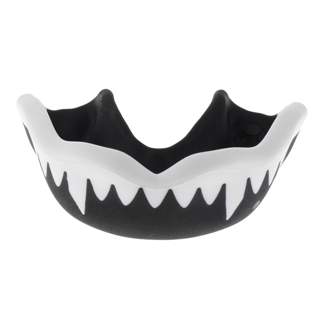 Eva Gum Shield Mouth Guard Shield Boksen Mma Rugby Mondstuk Tanden Bescherming: Black