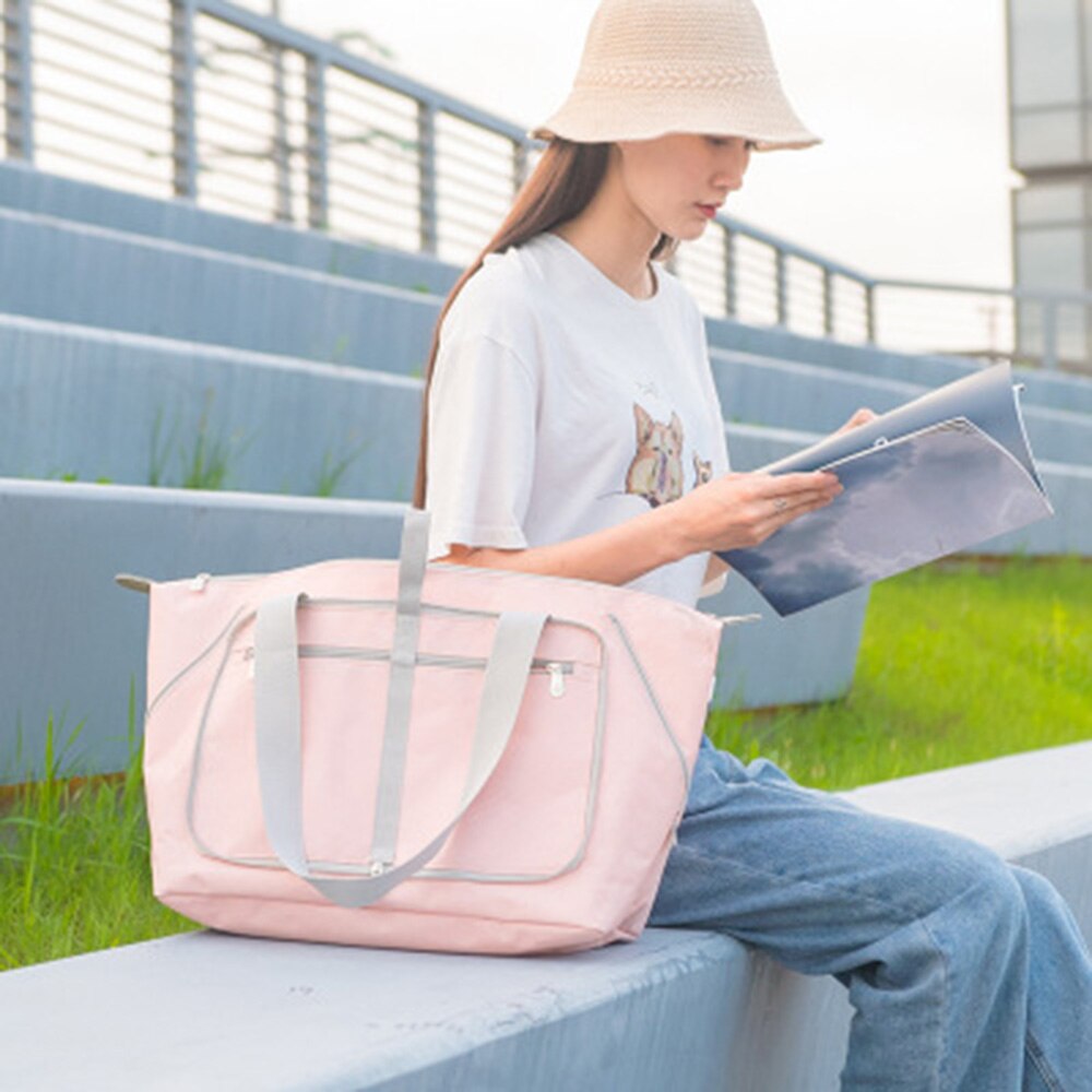 Sacs de voyage pliables en Nylon unisexe, grande capacité, sacs à main étanches pour femmes et hommes,