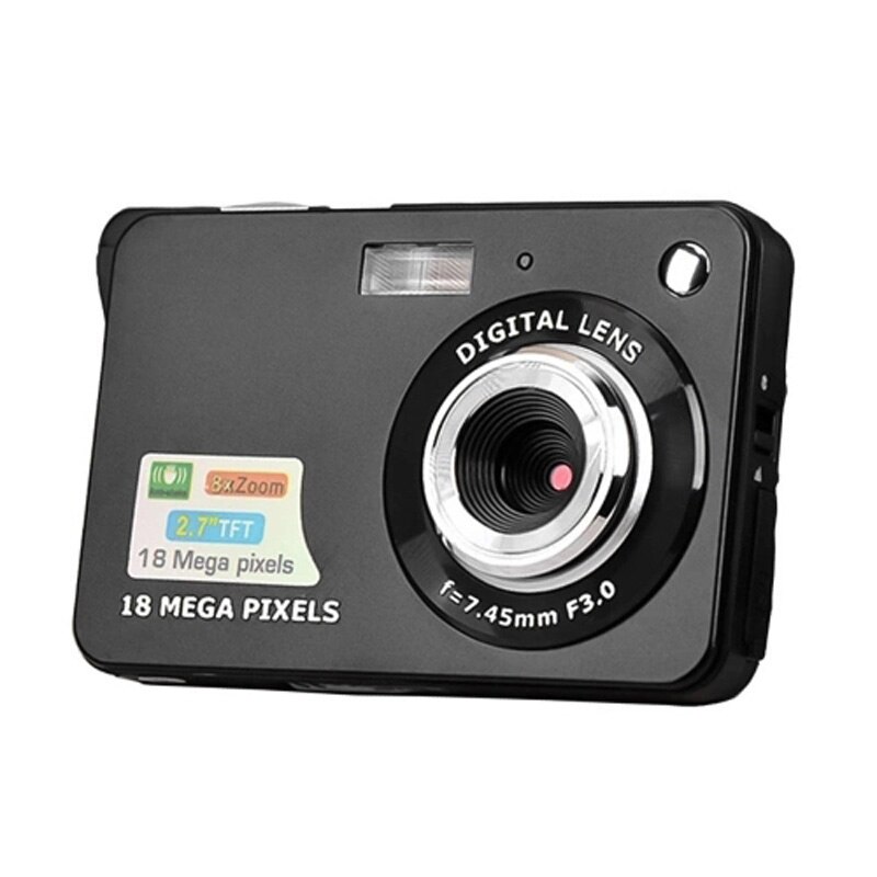 Neue K09 18MP 2,7 Inch LCD Screen 8x Zoom Smile Capture Anti-Shake-Digital Kamera für Kind: Black