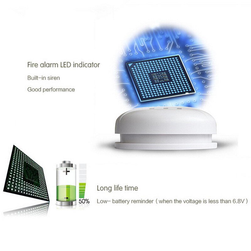 Wireless Smoke Detector Portable Fire Protection Alarm Sensors For Home Security TU-shop