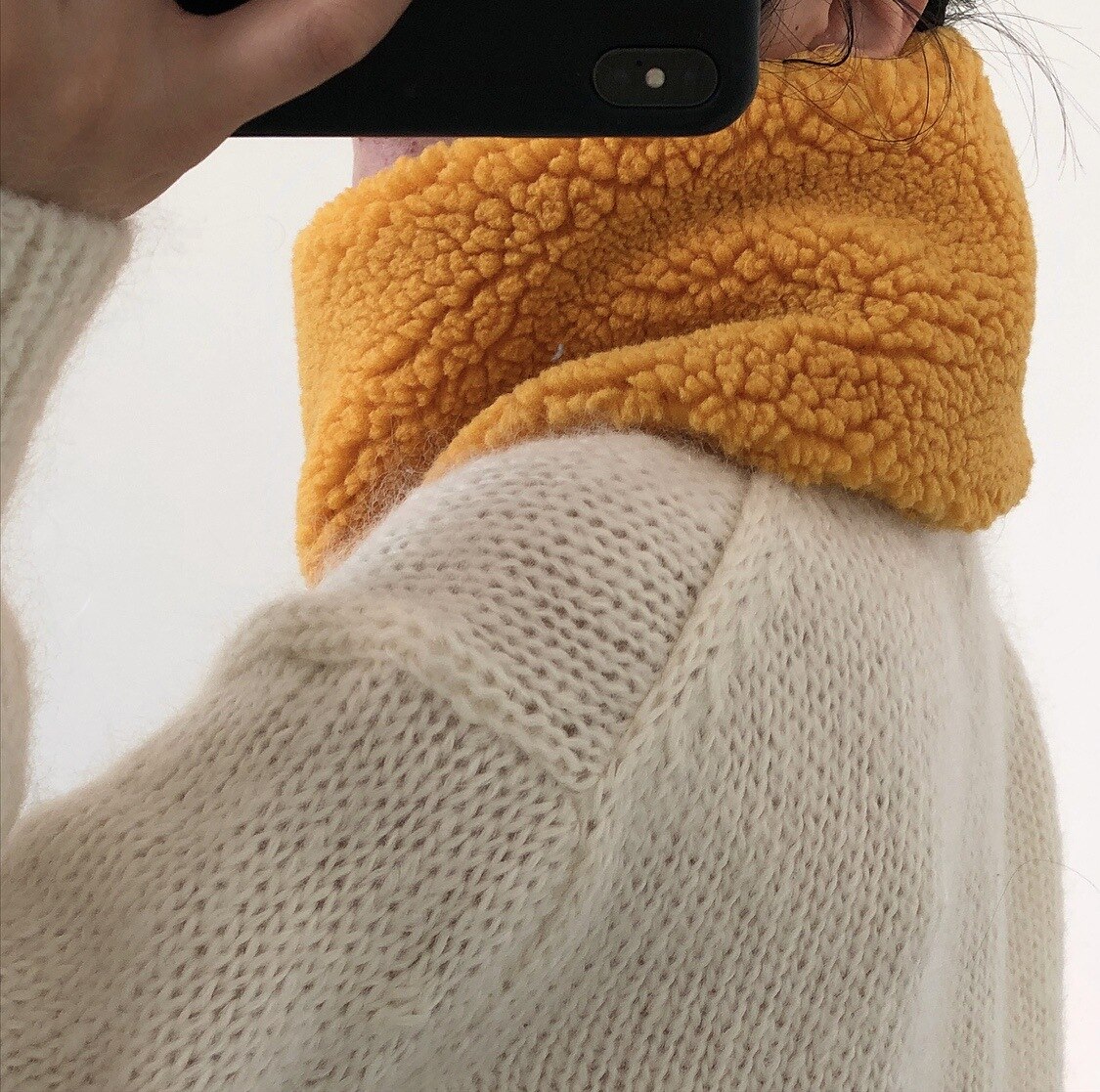 Winter woman warm eco wool scarf